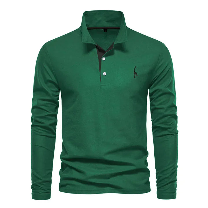 Vielseitiges Herren Poloshirt Langarm für die Übergangszeit. Klassisches Design für elegante Freizeit- und Business-Outfits.