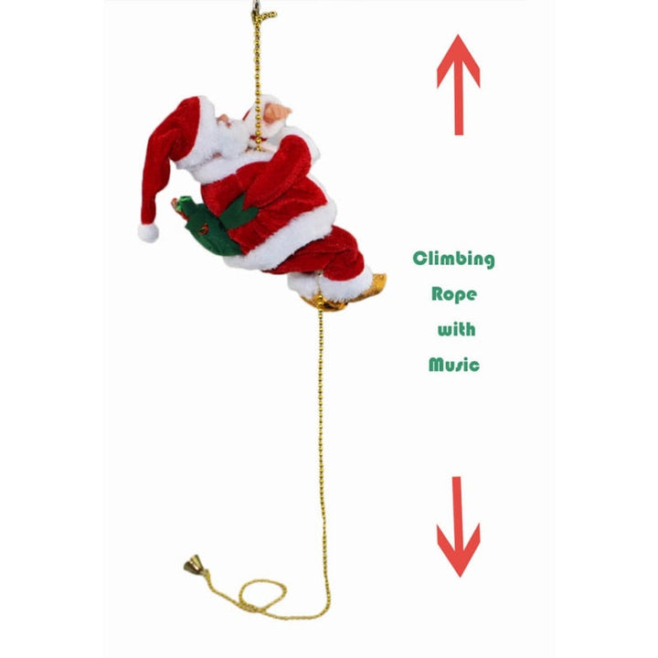 Weihnachtsdeko: Kletternder Weihnachtsmann an Leiter, ideal zur Verschönerung Ihres Zuhauses oder Gartens.
