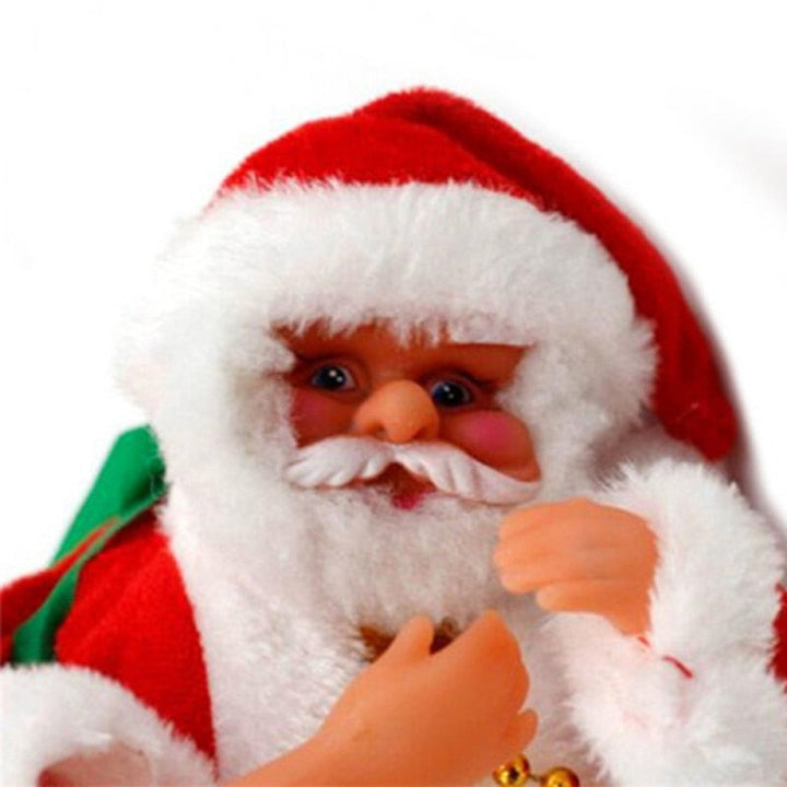 Vielseitige Weihnachtsdeko: Kletternder Weihnachtsmann auf Leiter für Fenster, Tür oder Kamin – innen & aussen.