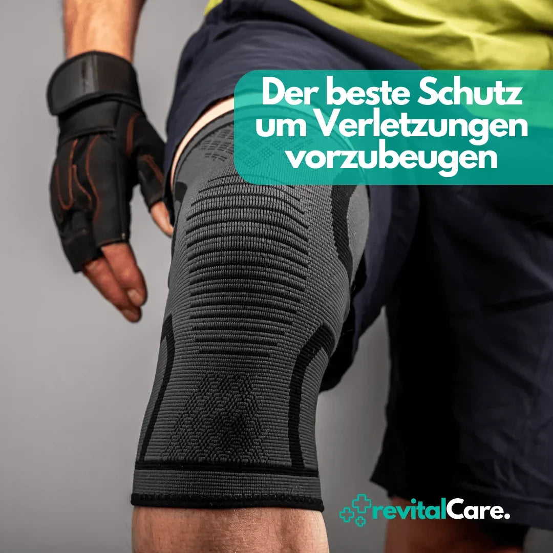Unisex Kniebandage für Alltag & Sport. Bietet Knieschutz, Kompression & Schmerzlinderung.
