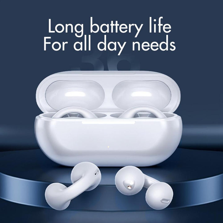 Innovatives Knochenschall-Headset: Bluetooth-fähig, leicht & ergonomisch für den täglichen Gebrauch.