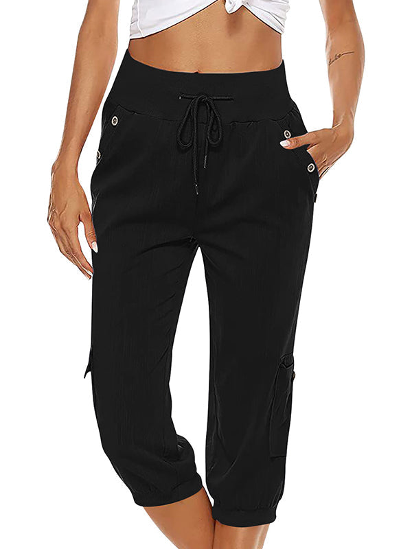 Marineblaue Damen Freizeithose, perfekt für entspannte Stunden. Komfortable Jogger in blau.