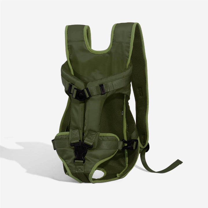 Sicherer Outdoor-Hundetrage-Rucksack mit Gurten für festen Halt auf jeder Reise.