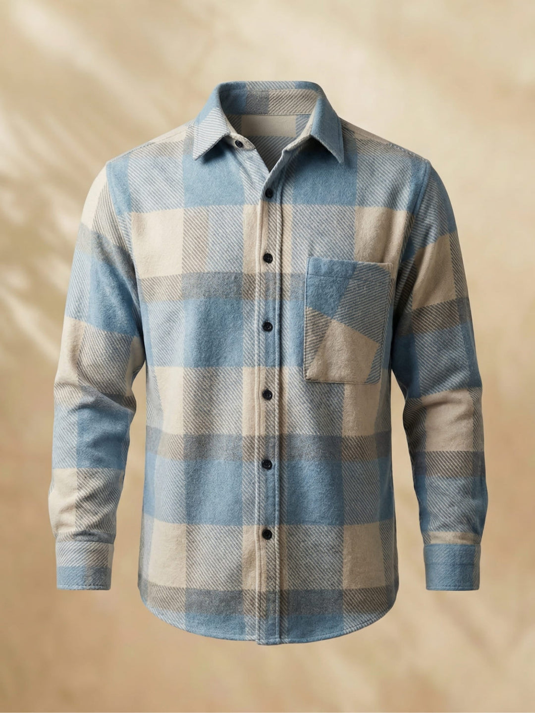 Komfortables, warmes Herrenhemd Lars aus weichem Stoff. Ideal für kalte Tage und lässige Looks.