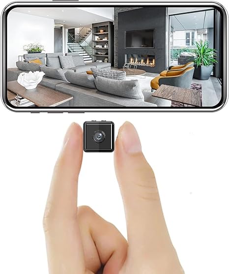 Kompakte 1080P Mini-WLAN-Überwachungskamera mit Nachtsicht, Bewegungsmelder für Zuhause & Büro.