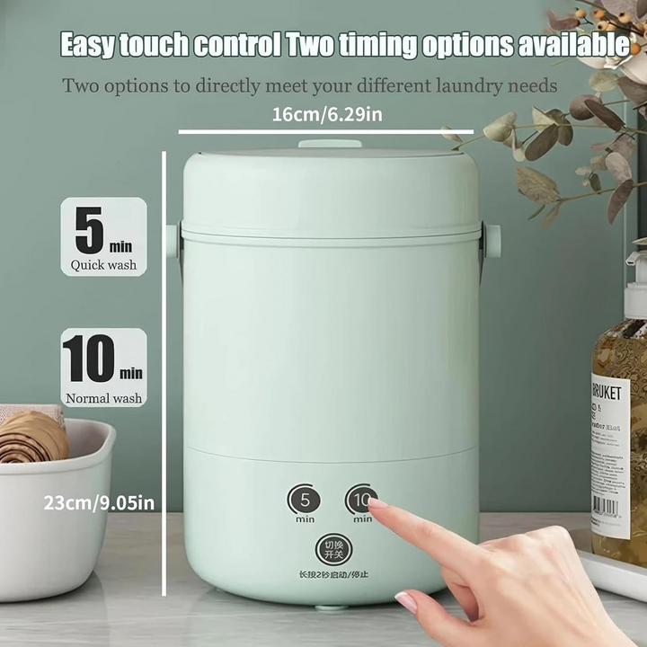 Automatische & kompakte Mini-Waschmaschine von Zolara, ideal für kleine Wäschemengen und empfindliche Textilien.