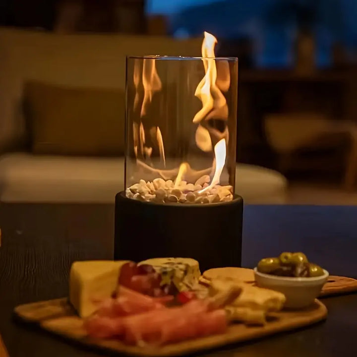 Gemütliches Tischfeuer mit Bio-Ethanol für entspannte Abende. Schafft warmes Ambiente ohne Rauch in jedem Raum.