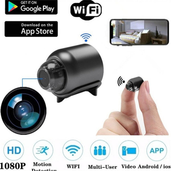 HD Mini WLAN Überwachungskamera; kompaktes Design für unauffällige Videoüberwachung mit Fernsteuerung und Sicherheit.