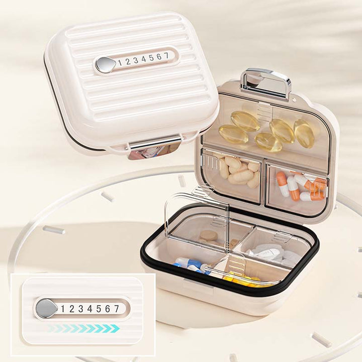 Gesundheits-Organizer: Mini-Pillenbox zur strukturierten Medikamentenaufbewahrung, ideal für jede Reise.