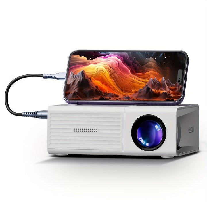 Kompakter Mini-Projektor mit 3000 Lumen für tragbares Heimkino und helle Bilder überall.