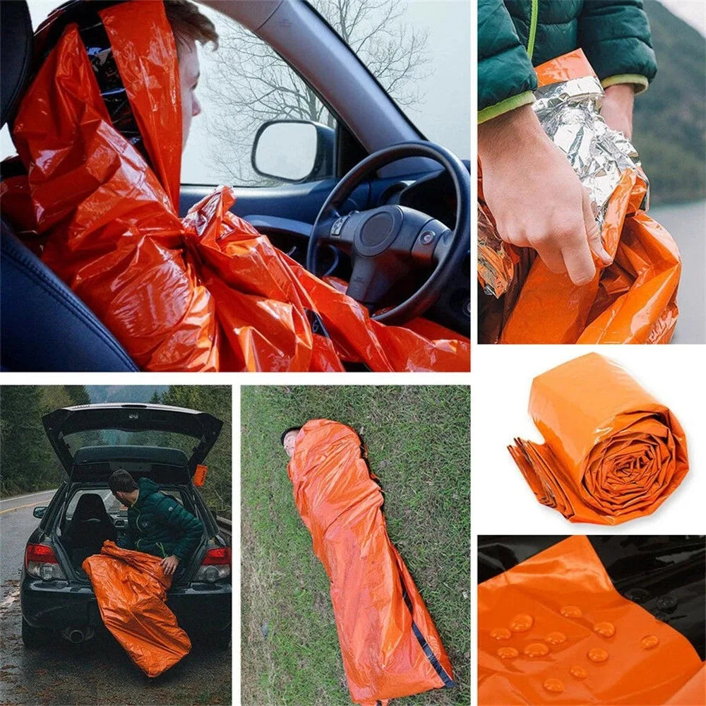Unisex Wärmeschlafsack für Notfälle und Abenteuer. Leicht, reißfest und wärmeisolierend für Outdoor.
