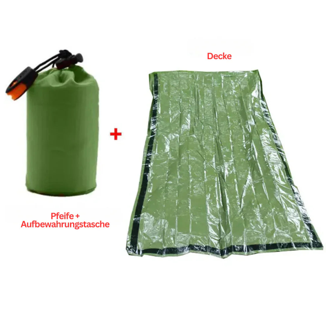 Leichter Überlebens-Thermoschlafsack. Wasserdichte Notfallausrüstung für Outdoor-Reisen & Schutz.