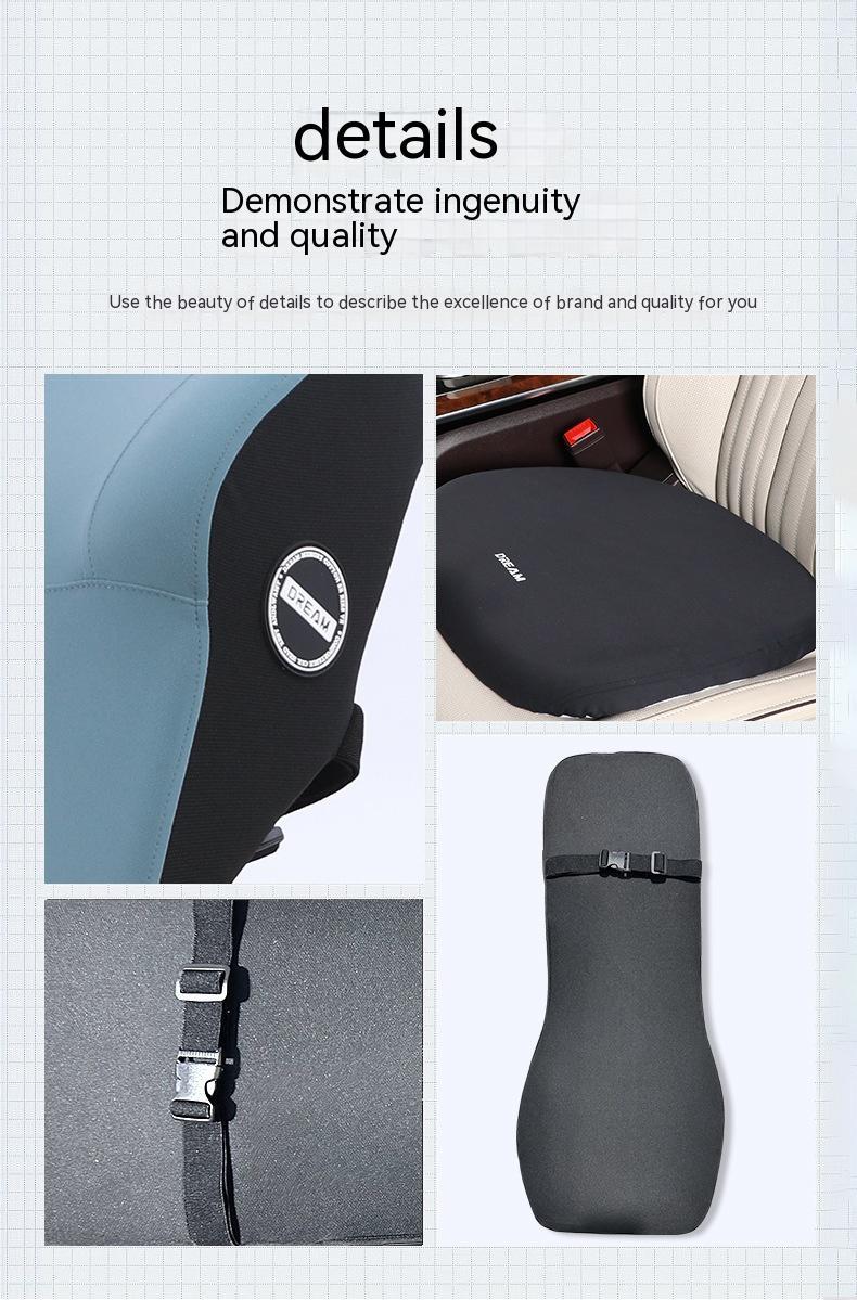 Ergonomisches Autositzkissen aus Memoryschaum für Komfort und Schmerzlinderung auf langen Autofahrten.