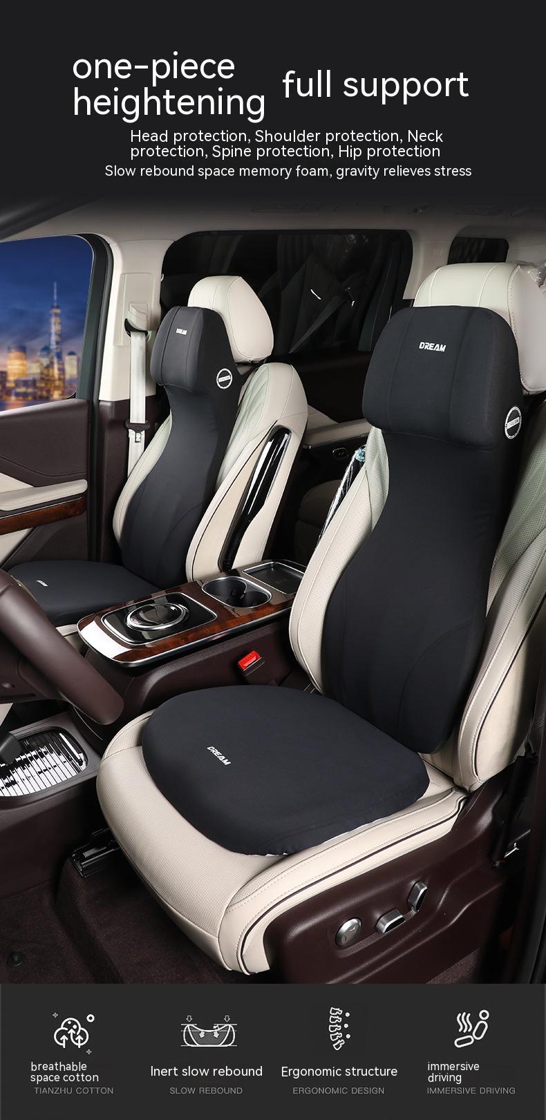 Memoryschaum Lendenstützkissen für Autositz, bietet ergonomische Unterstützung und verbessert den Fahrkomfort im Auto.
