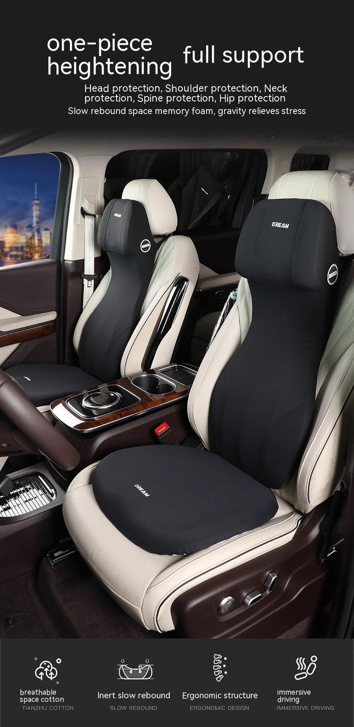 Memoryschaum Lendenstützkissen für Autositz, bietet ergonomische Unterstützung und verbessert den Fahrkomfort im Auto.