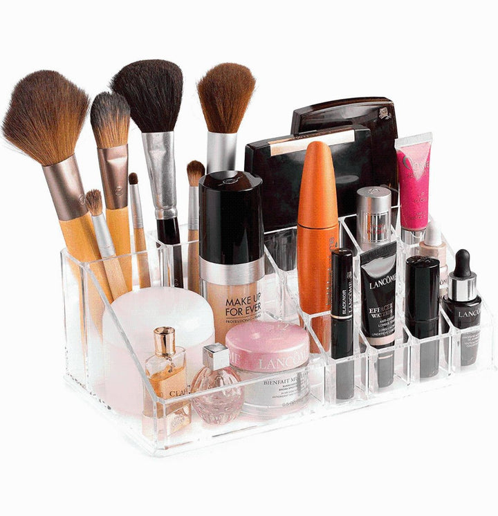 Praktischer Badezimmer Organizer aus Acryl mit mehreren Fächern; perfekte Beauty Aufbewahrung.