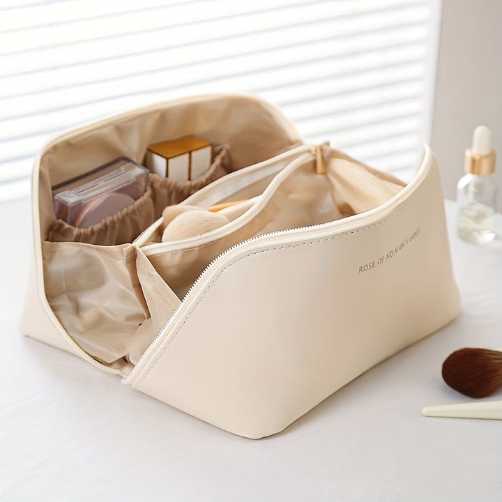 Moderner Damen Make-up Organizer, luxuriöse Kosmetiktasche für Reisen und Alltag.