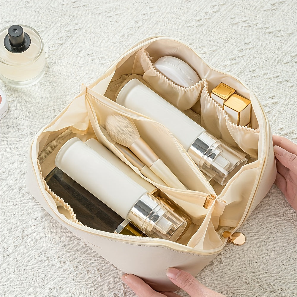 Edle Beauty Tasche für Damen, Luxus Kosmetik Reise Organizer mit Reißverschluss, Geschenkidee.
