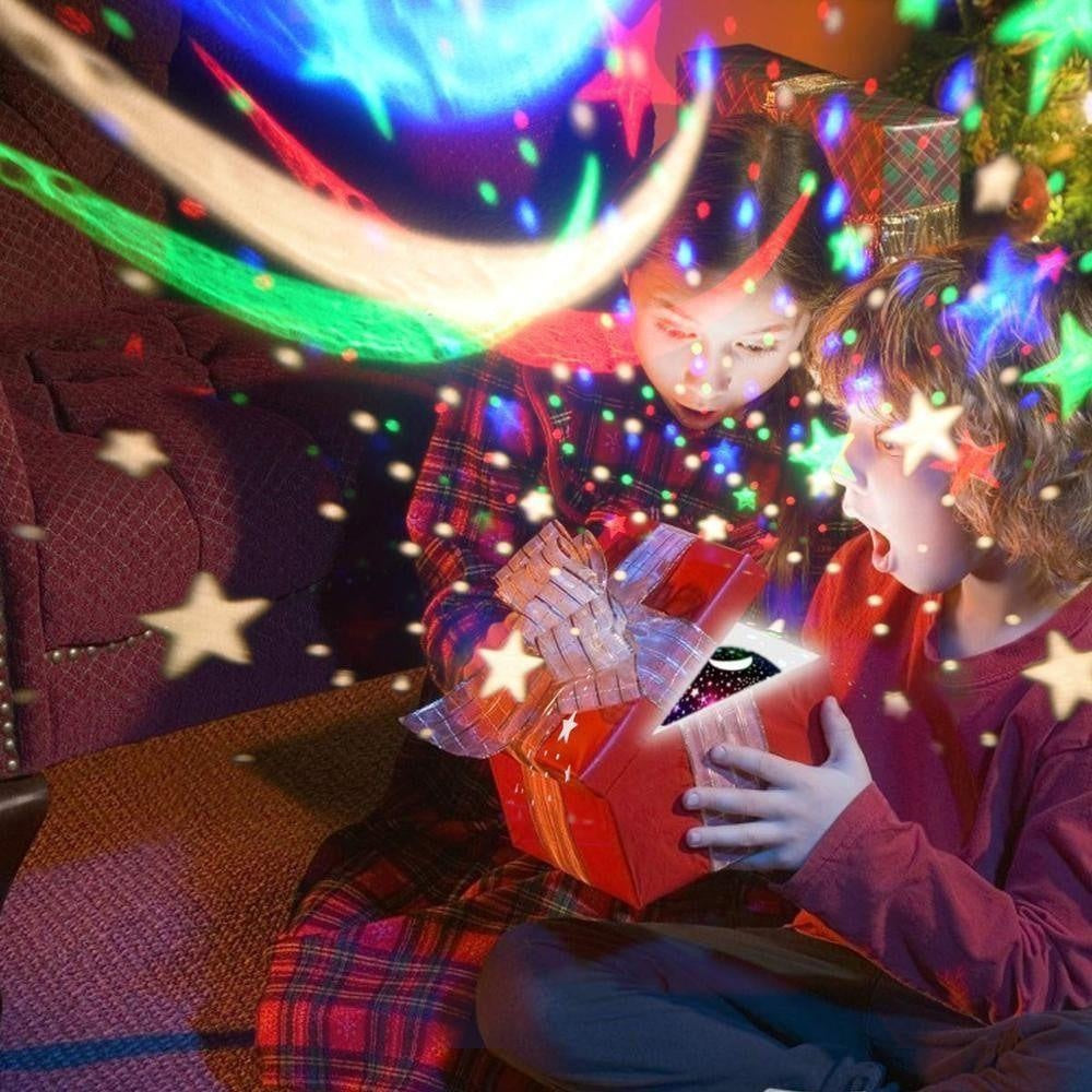 Magische Sternenhimmel Projektorlampe, LED Nachtlicht für Kinder, schafft entspannte Kosmos Atmosphäre.