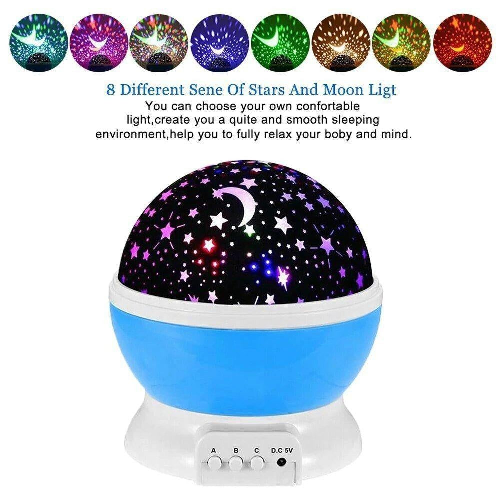 Geschenkidee: Sterne Kosmos Projektor Lampe, LED Nachtlicht für Kinderzimmer & entspannte Schlafzimmeratmosphäre.