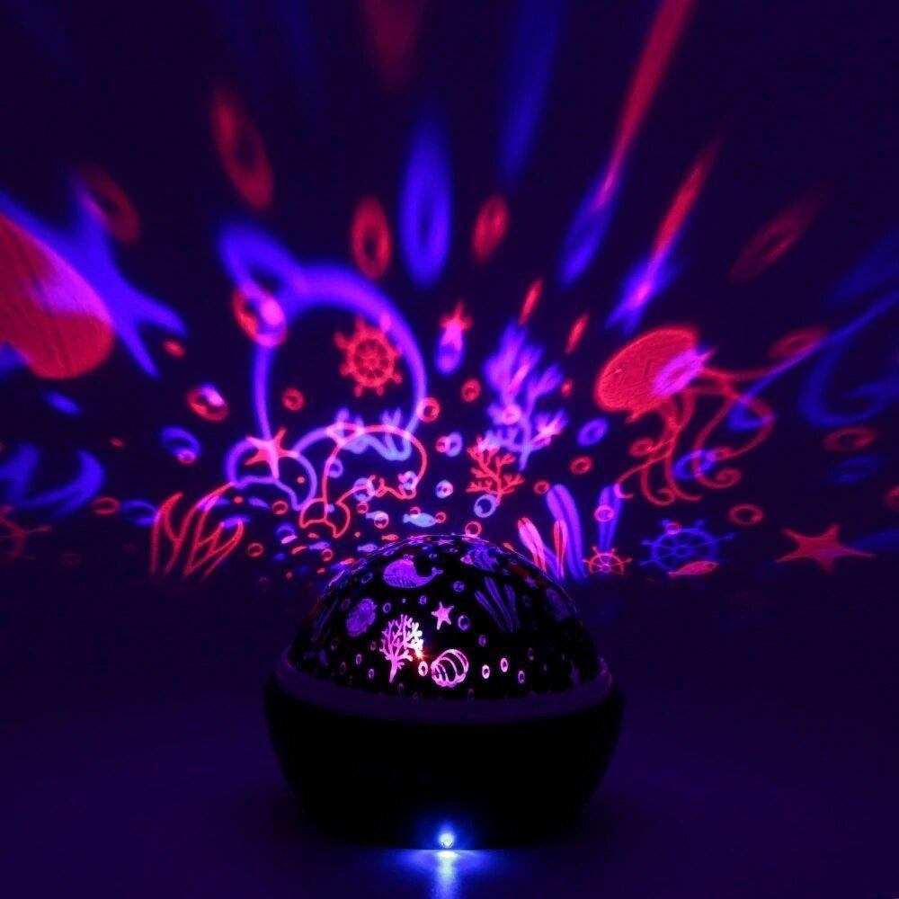 Entspannende Kosmos Sternenprojektorlampe, LED Nachtlicht für Schlafzimmer & Kinderzimmer, schafft Atmosphäre.