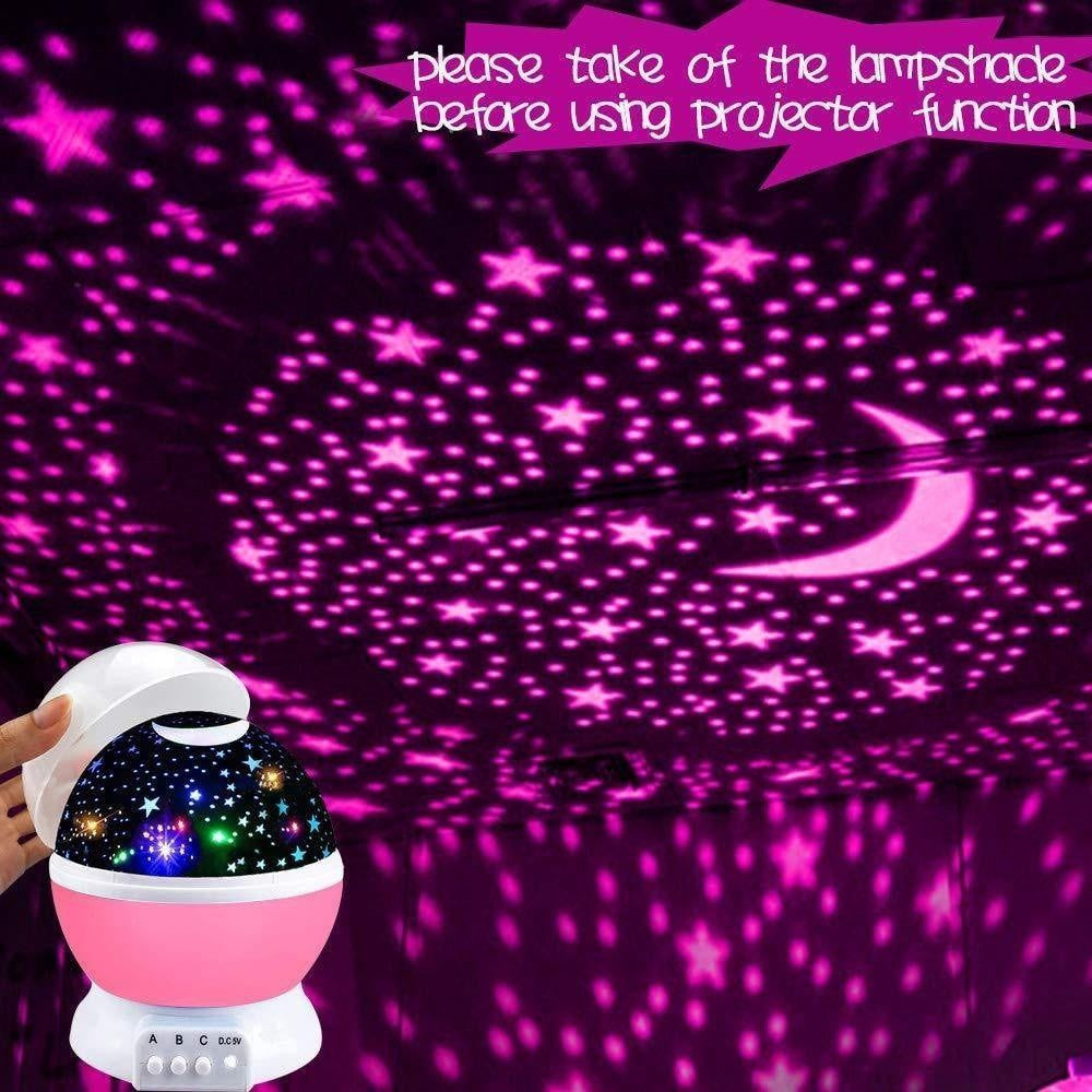 Projektorlampe Sterne & Kosmos Nachtlicht, LED Schlafzimmer Dekoration, ideales Geschenk für Kinder.