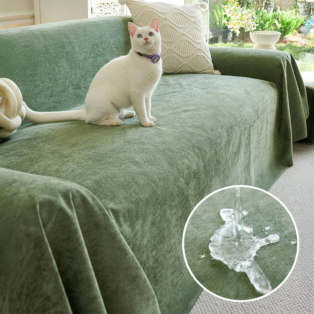 Kratzfester & wasserdichter Sofaüberwurf schützt Ihre Couch vor Schmutz, Haustieren und Flecken.