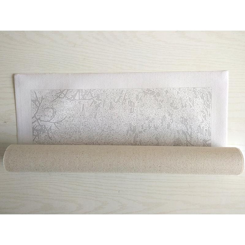 Inhalt des Malen-nach-Zahlen Hobbysets: Nummerierte Leinwand, Acrylfarben, Pinsel für kreative Blumenmotive.