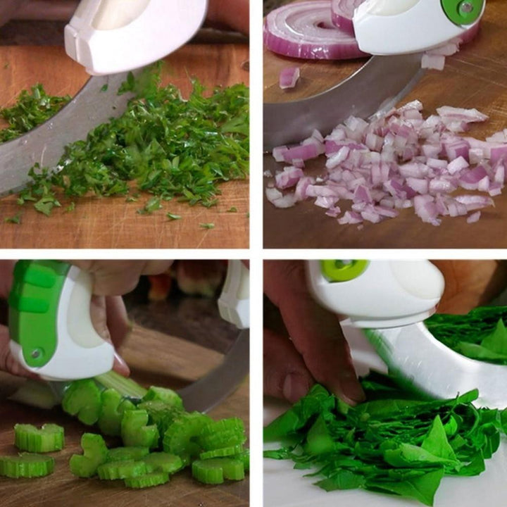 Leicht zu reinigendes Rollmesser, ideal zum präzisen Zerteilen von Teig, Gemüse & Pizza.