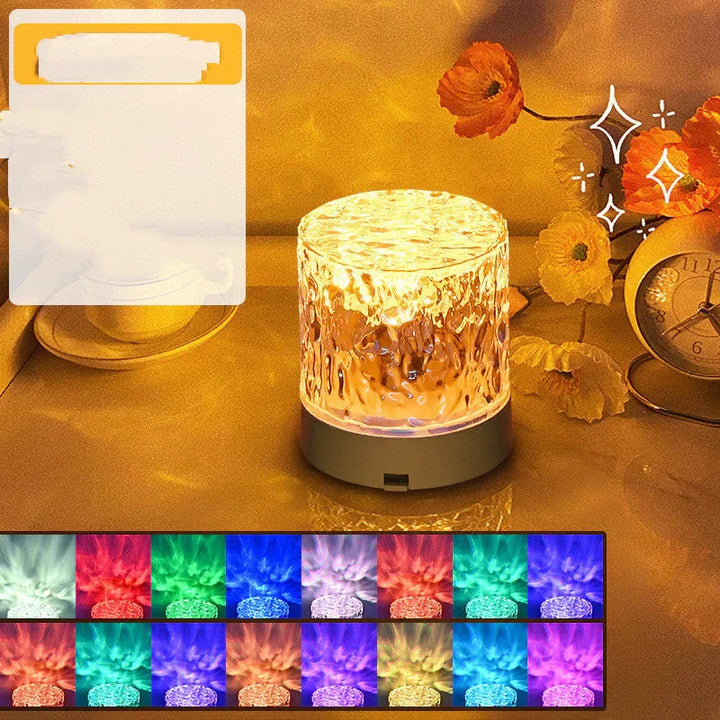 Vielseitige LED Ambiente Lampe mit RGB Licht, kabellos für flexible Beleuchtung im Raum.
