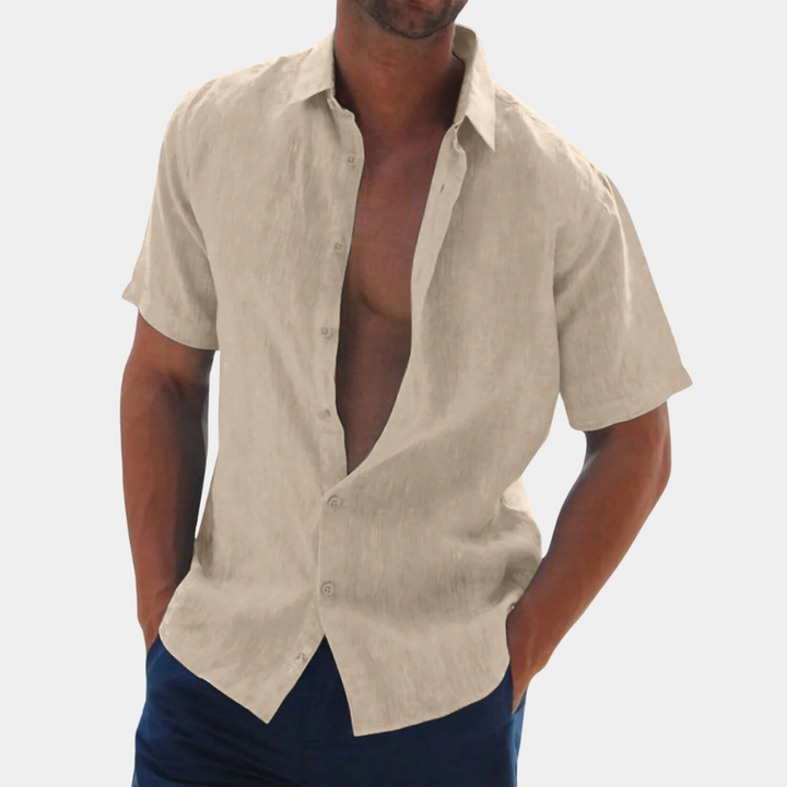 Bequemes, leichtes Herren Kurzarmhemd, atmungsaktiv für Frühling und Sommer. Ideal für Business Casual.