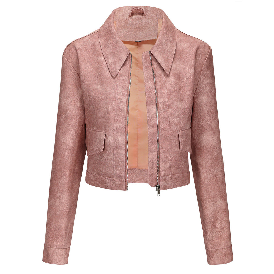 Damen-Kurzjacke mit besonders elegantem Wellenkragen, stilvolle und modische Jacke für alle Anlässe.