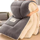 Hochwertige Winterdecke aus Fleece und Wolle. Wärmend und gemütlich für Schlafzimmer und Hausdekoration.