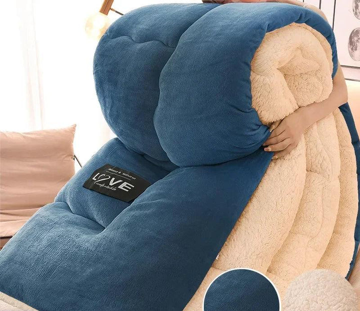 Luxuriöse Ganzjahresdecke aus Flanell und Wolle. Kuschelige Bettausstattung für maximalen Komfort.