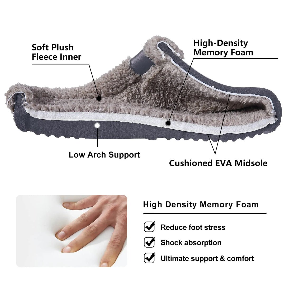 Warme Unisex Winter Clogs, kuschelig, wasserdicht, perfekt für Herbst & Winter.