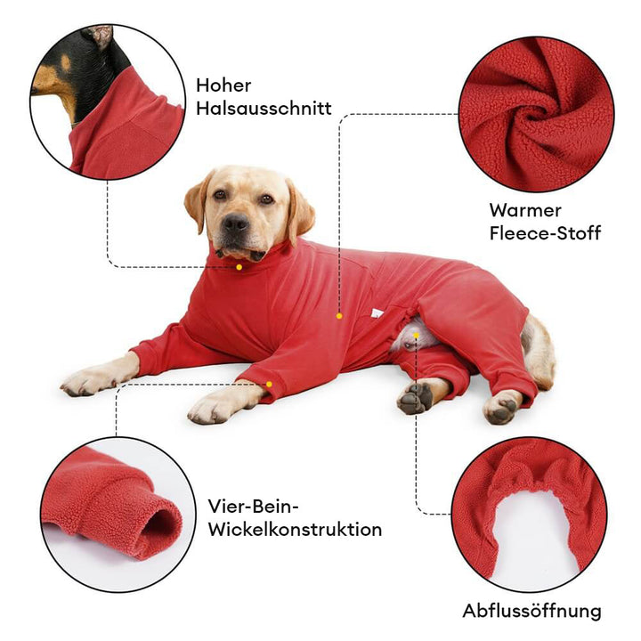 Luxuriöser Hundepyjama für große Hunde, weiche Haustierkleidung für höchsten Schlafkomfort.