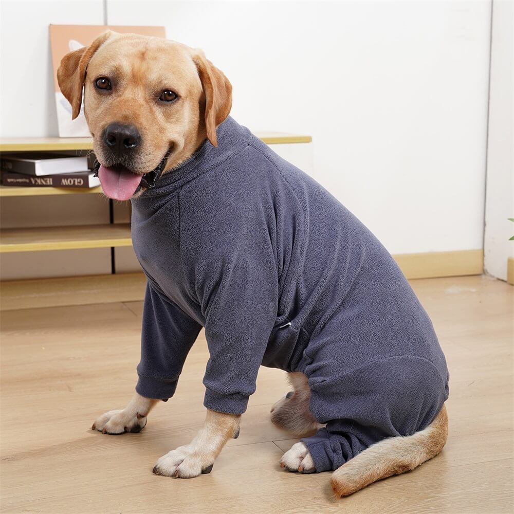 Stilvoller Hundepyjama für große Hunde, kuscheliges Hundeoutfit für gemütliche Stunden.