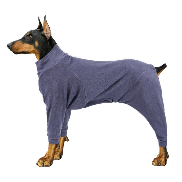 Hundepyjama für große Hunde, bequeme Nachtwäsche schützt vor Kälte und sorgt für Wärme.