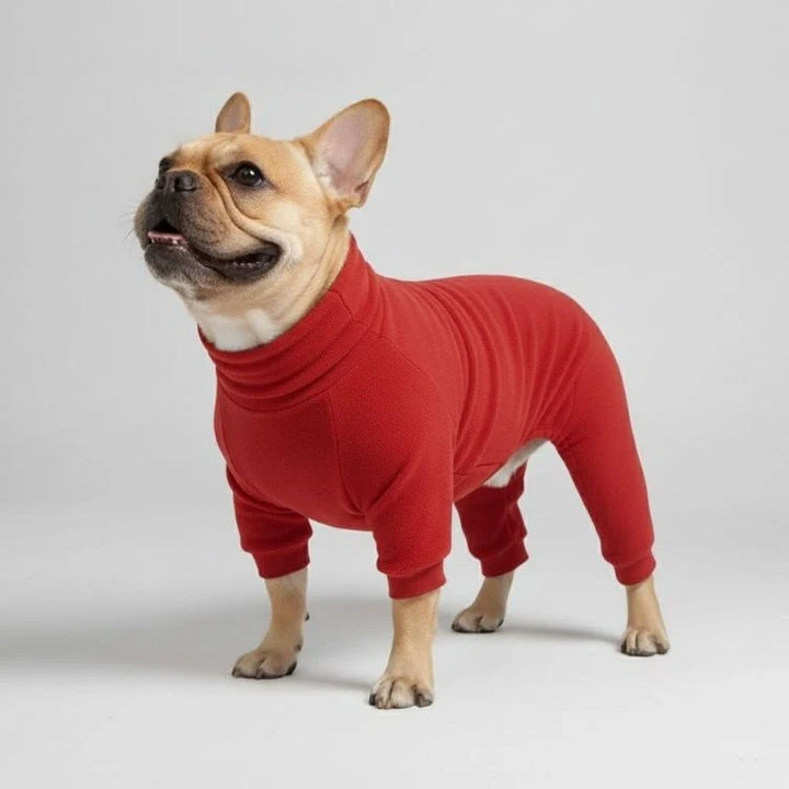 Warme Nachtwäsche: Kuscheliger Hundepyjama für große Rassen, unverzichtbar im Tierbedarf.