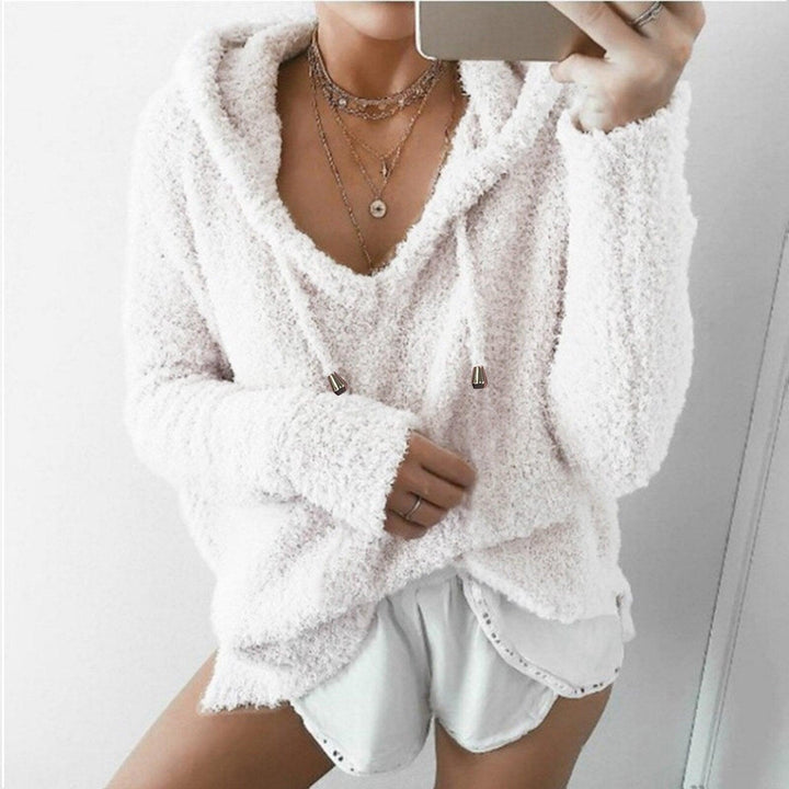 Kuscheliger Damen Teddy Kapuzenpullover für den Herbst, warm und stilvoll, ein Must-have für Frauen.