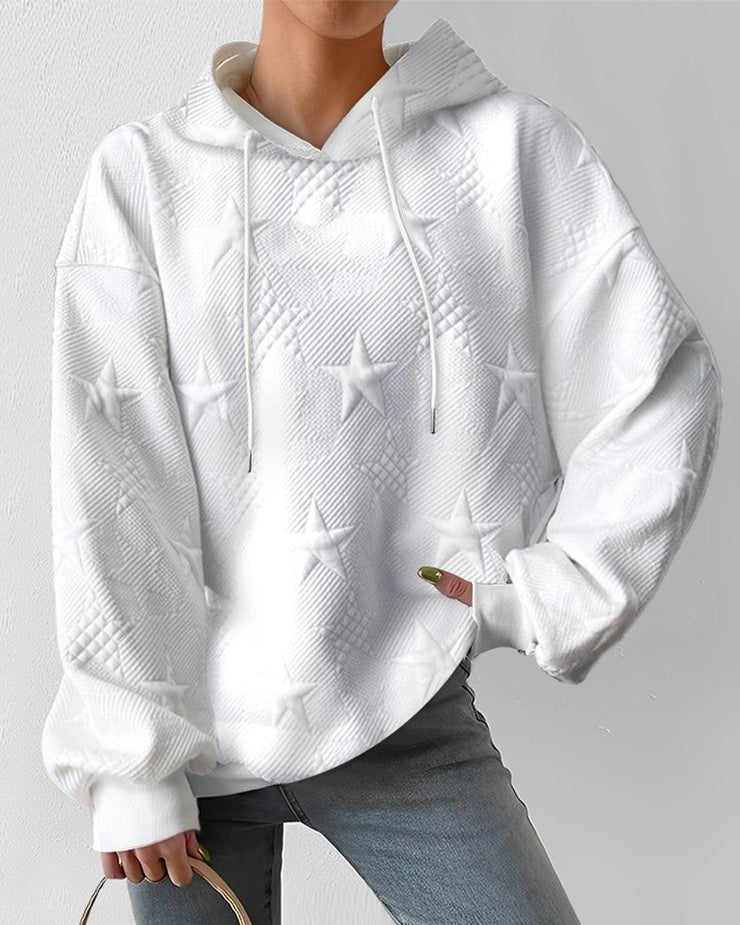 Modisches Damen Kapuzen-Sweatshirt; bequemer Relaxed Fit Kapuzenpullover. Kuscheliger, einfarbiger Sweater für Alltag und Freizeit.