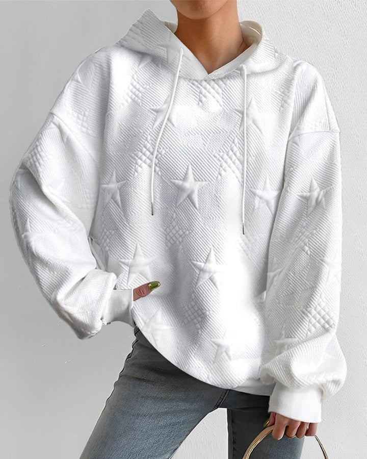 Warmes, kuscheliges Damen Kapuzen-Sweatshirt. Bequemer einfarbiger Kapuzenpullover im Relaxed Fit für gemütliche Herbst- & Wintermode.