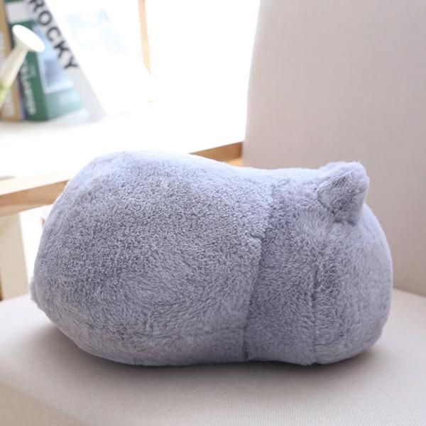 Geschenkidee: Weiches Plüsch Katzenkissen für entspannte Stunden auf Sofa & Bett. Ein gemütliches Dekokissen.