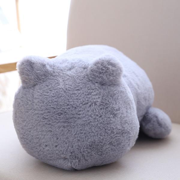 Flauschiges Katzenkissen als stilvolles Wohnaccessoire. Ideal als gemütliches Plüschkissen für Sofa & Bett.