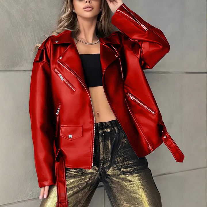 Bequeme Damen Oversized Jacke, ideal als trendige Übergangsjacke für Herbst oder Frühling.