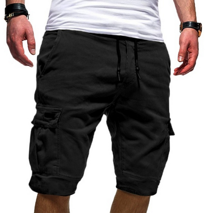 Blaue Herren Cargo Shorts für den Sommer. Atmungsaktiv & strapazierfähig, ideal für Outdoor-Abenteuer oder entspannte Tage.