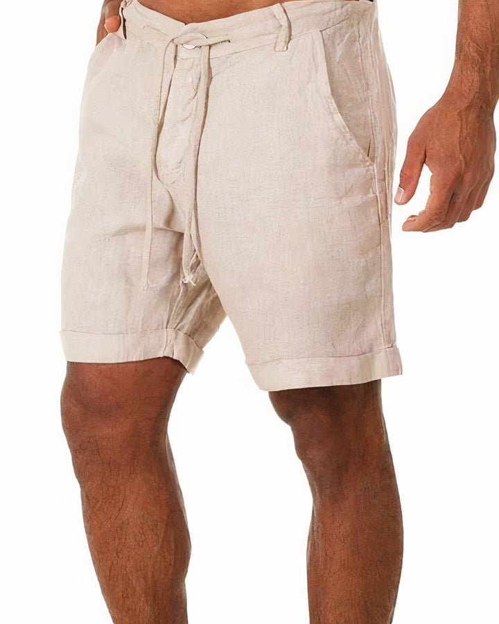 Lässige Herren Leinen-Sommer-Shorts Leo, perfekt für Strand & Freizeit. Bequem & atmungsaktiv.