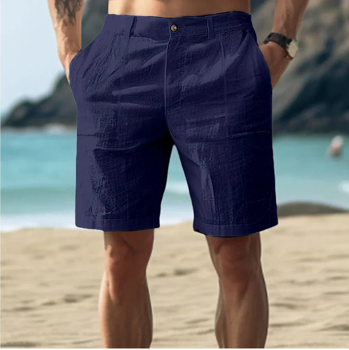 Stylische Herren Shorts für Sommer und Strand, mit elastischem Bund & Kordelzug, aus leichtem Material.