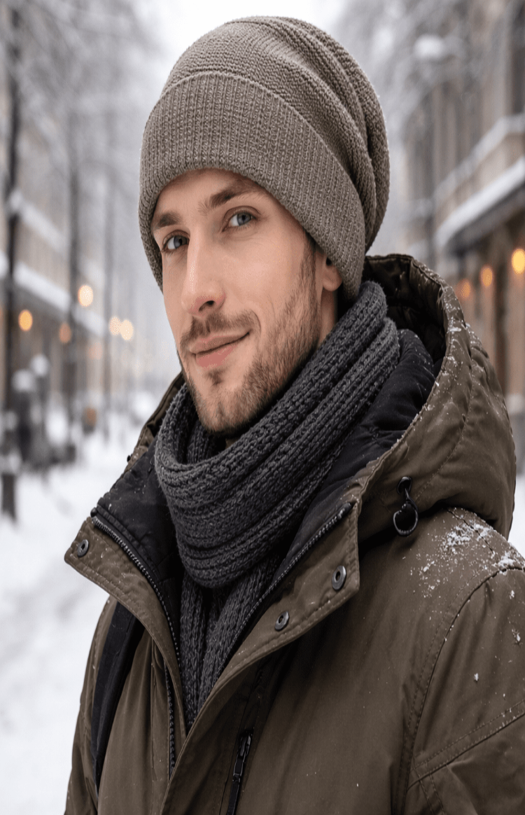 Warme Strickmütze "Imogen", perfekt als Wintermütze oder Herbstmütze. Unisex, weich & bequem.