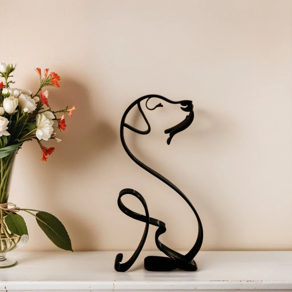 Moderne Hunde- & Katzenskulpturen, elegante Tierfiguren als zeitloses Wohnaccessoire.
